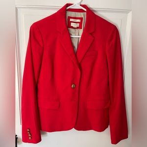 Jcrew Factory Schoolboy Blazer - red - size 0 - like new - wool/poly blend